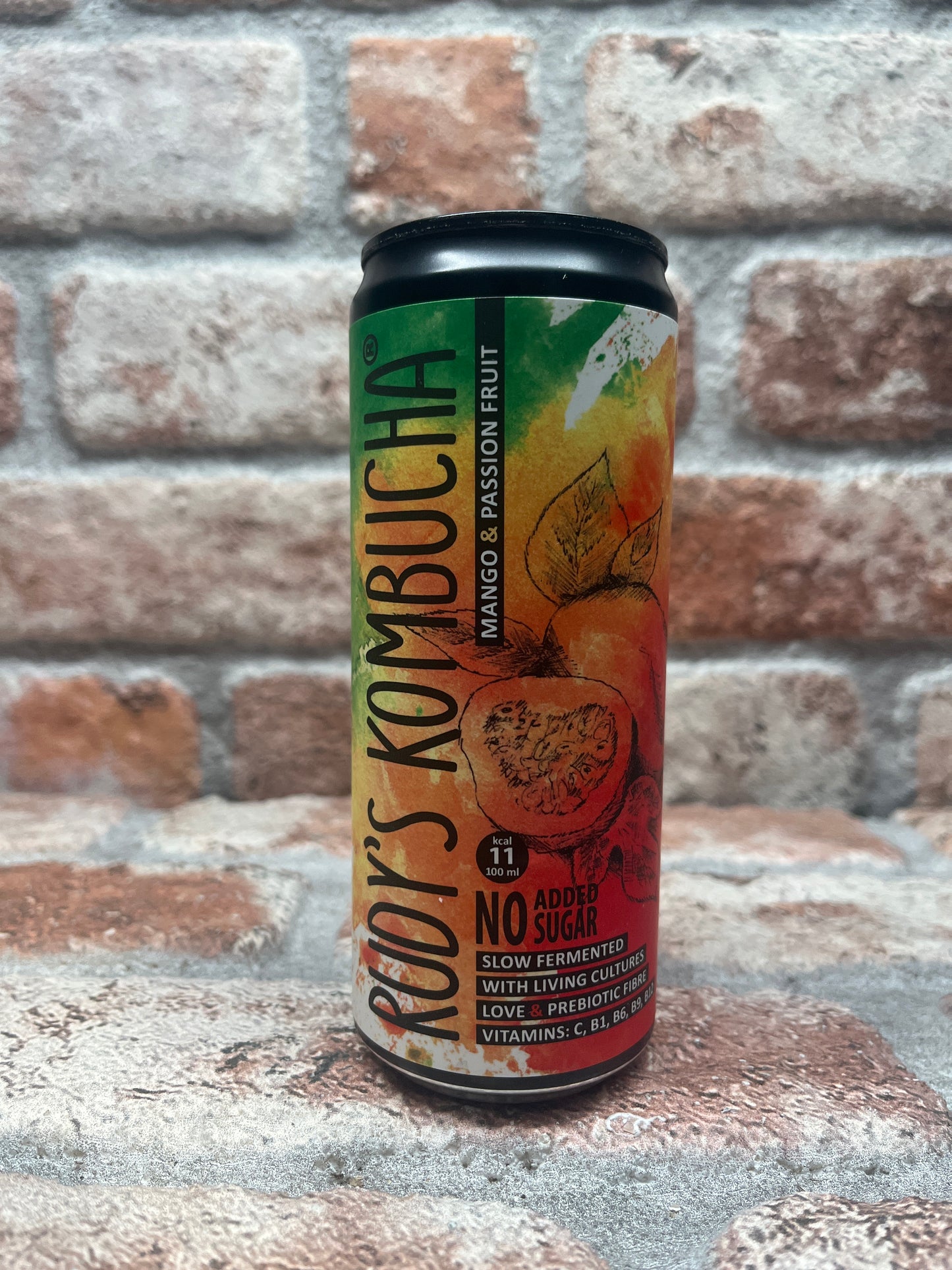 Rudy's Kombucha Frutto della passione e mango Alcool - 33 CL