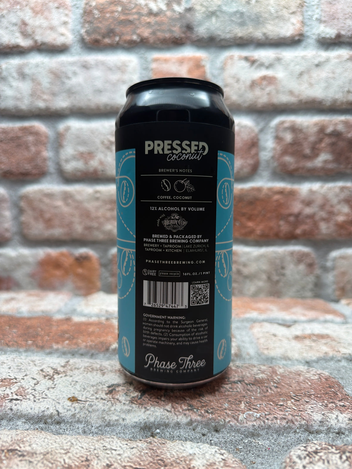 Phase Three Brewing Pressed - Coconut Porter - 47.3 CL (1 pint)