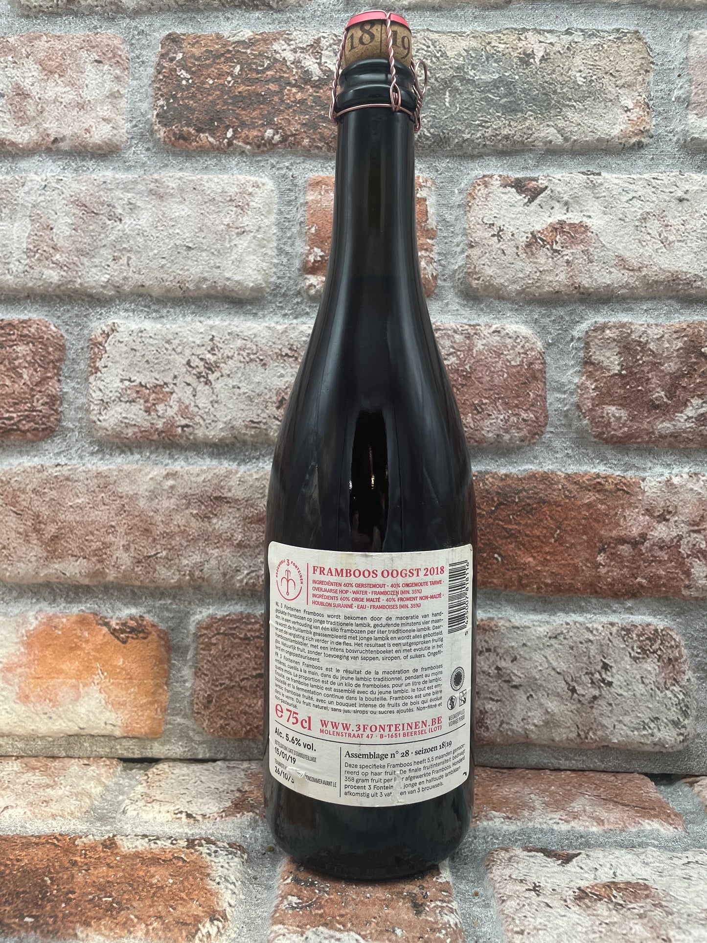 3 Fonteinen Framboos Oogst 2018 (Season 18/19) Lambiek/Geuze - 75 CL