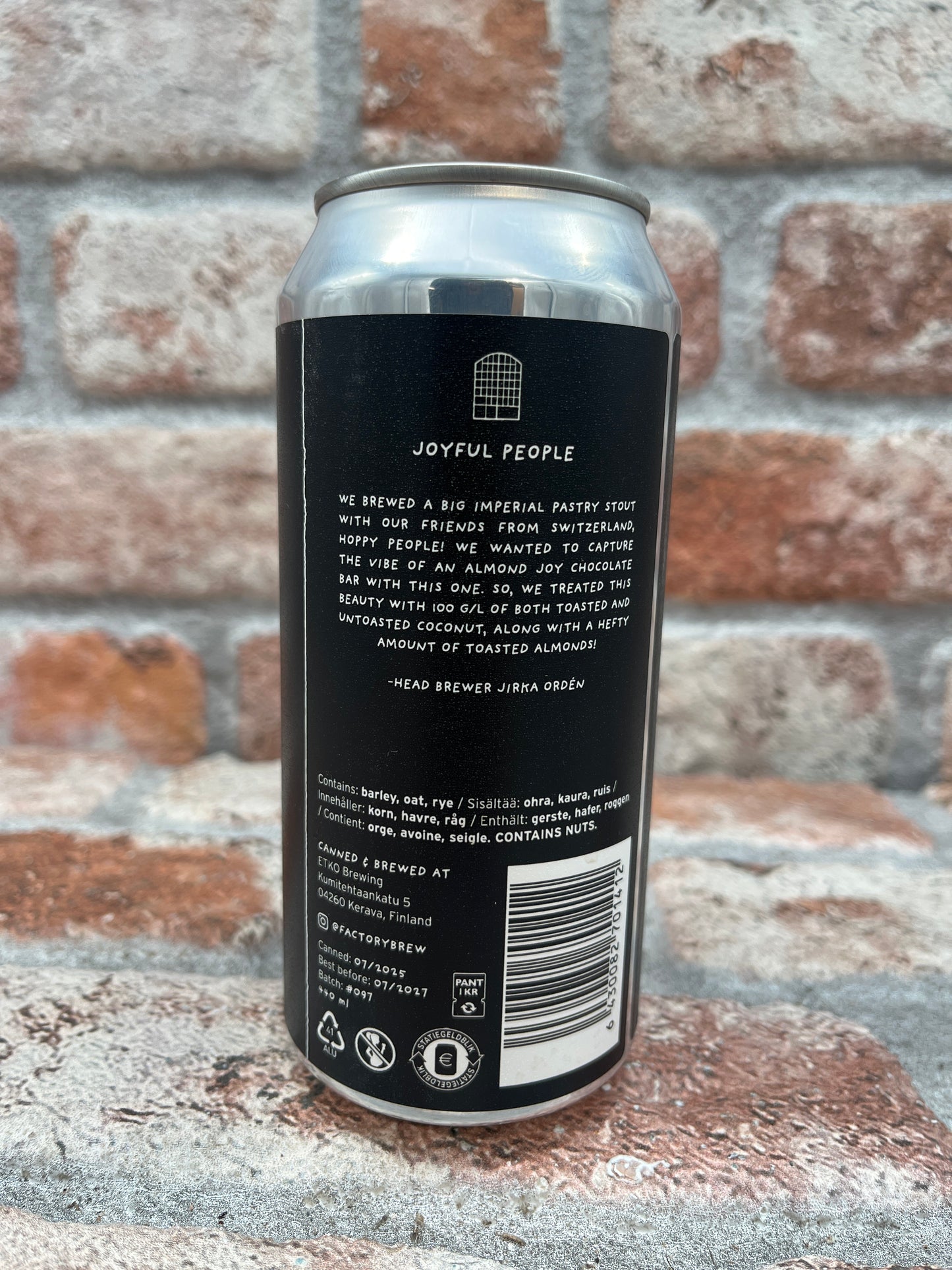 Factory Joyful People (Cocco e Mandorle) Stout - 44 CL