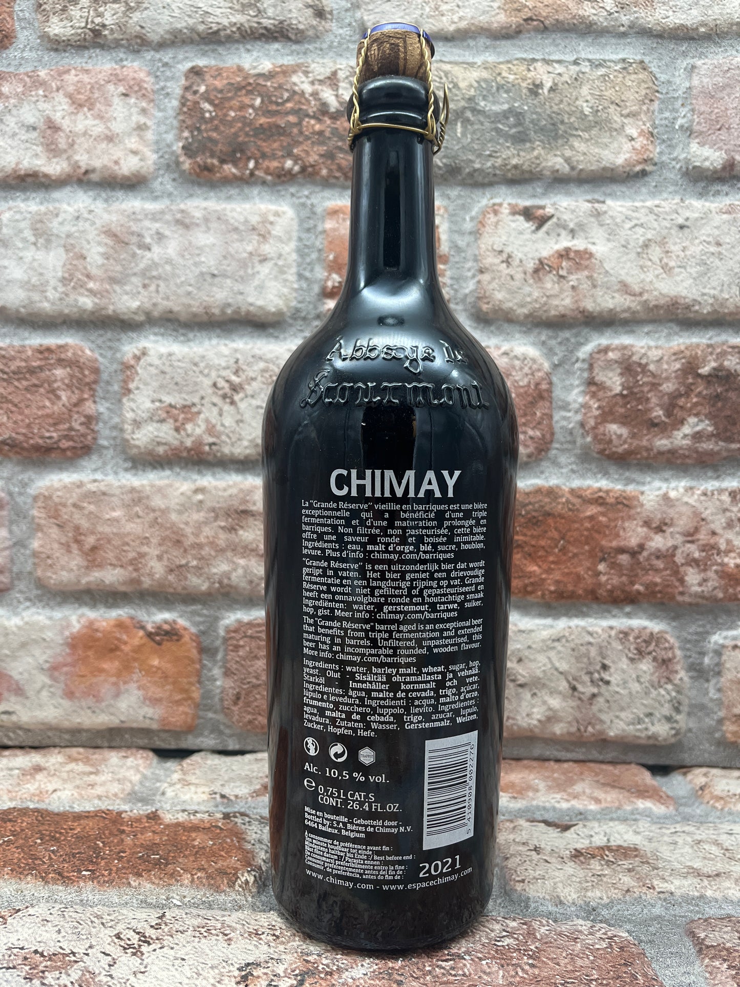 Chimay Grande Réserve invecchiata in botti - Rovere, Cognac (10/12/2016) Quadrupel - 75 CL