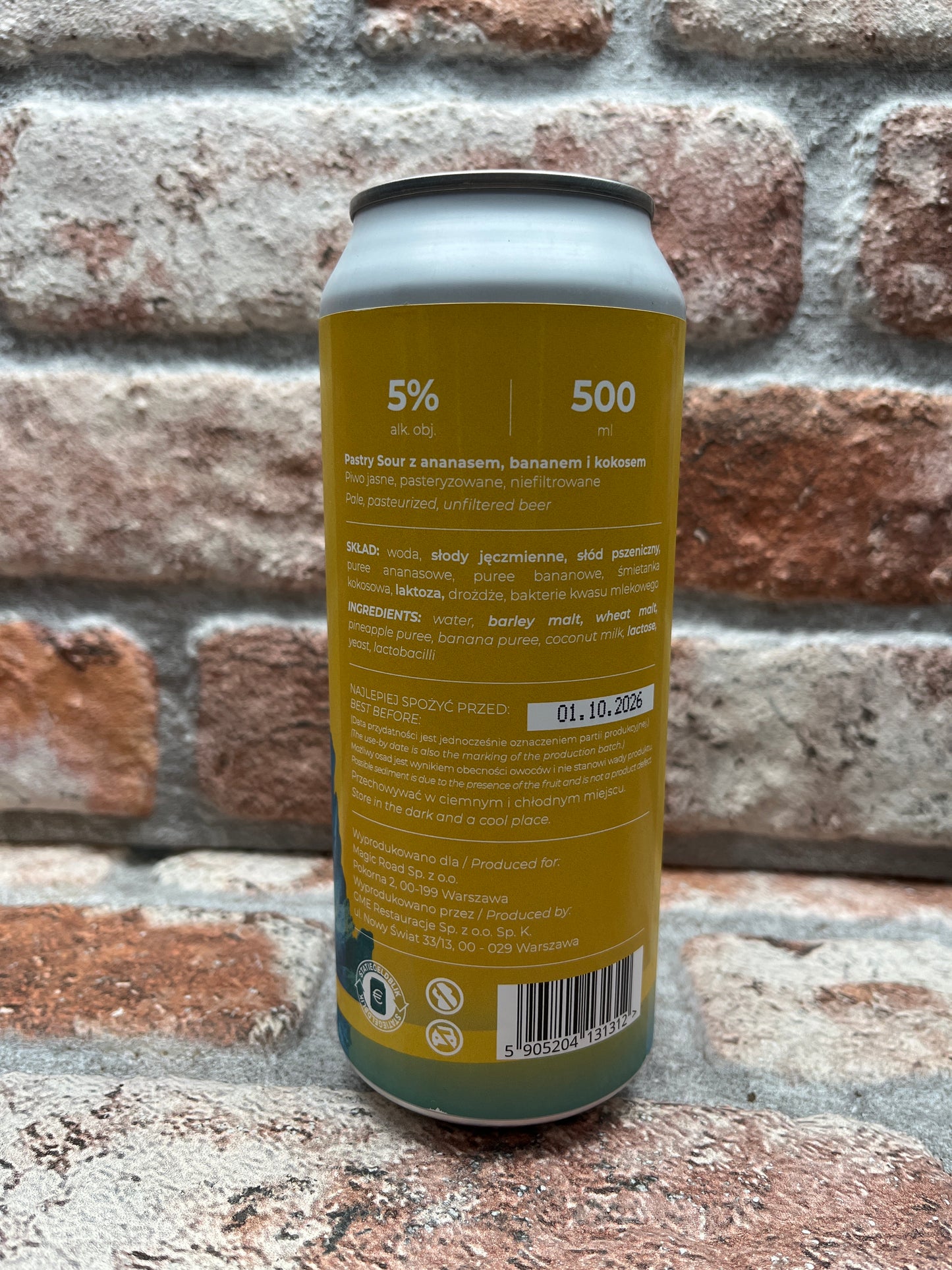 Magic Road Wonders - Pineapple, Banana & Coconut Cream Sour - 50 CL