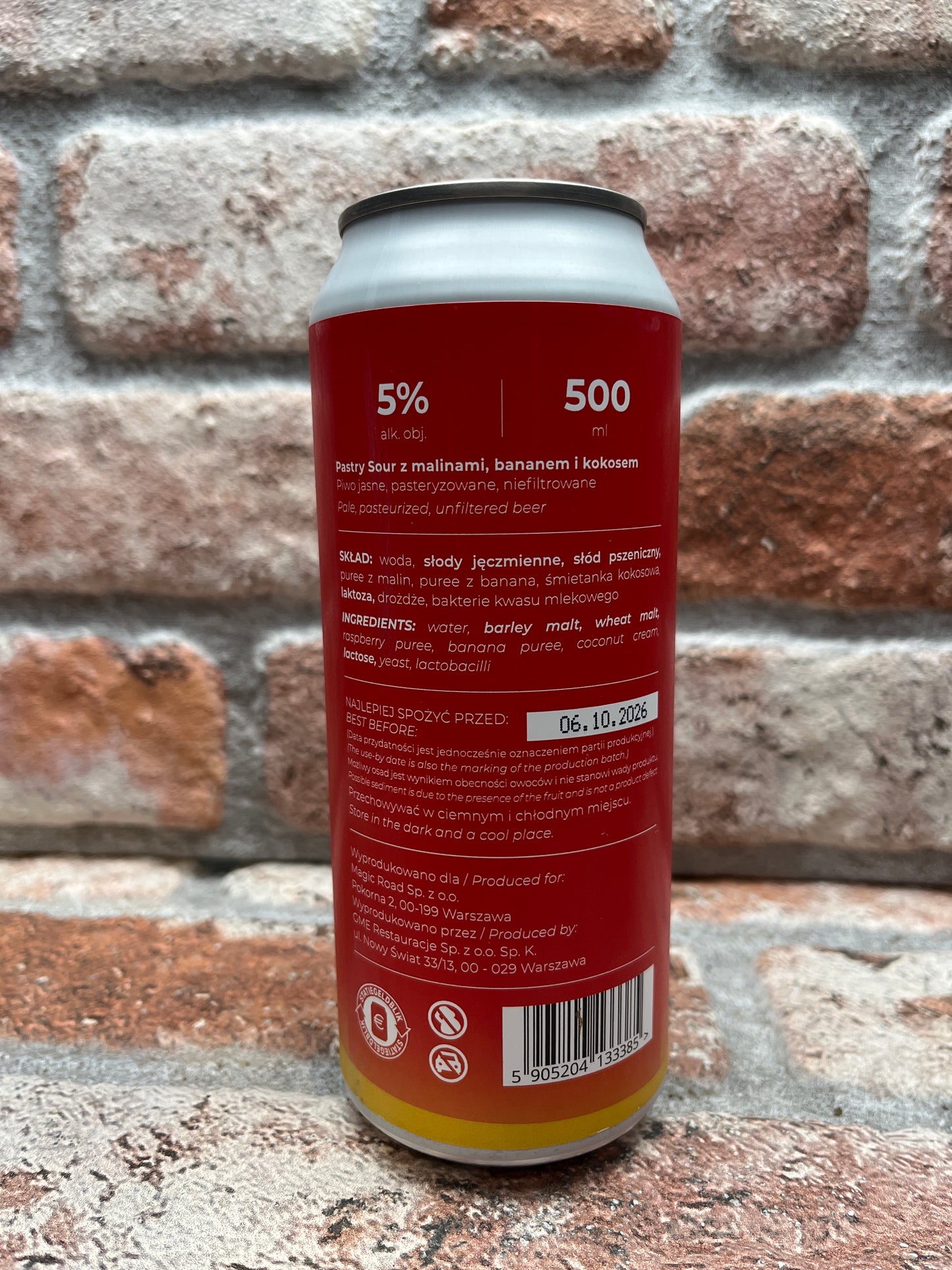 Magic Road Wonders - Raspberry, Banana & Coconut Cream Sour - 50 CL