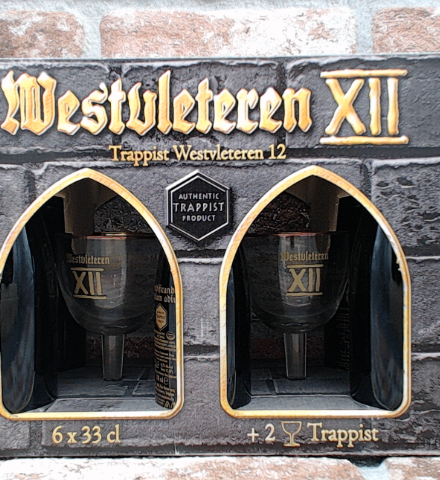 Westvleteren 12 Giftbox incl 2 glazen 2012 bouwsteen Trappist - 33 CL