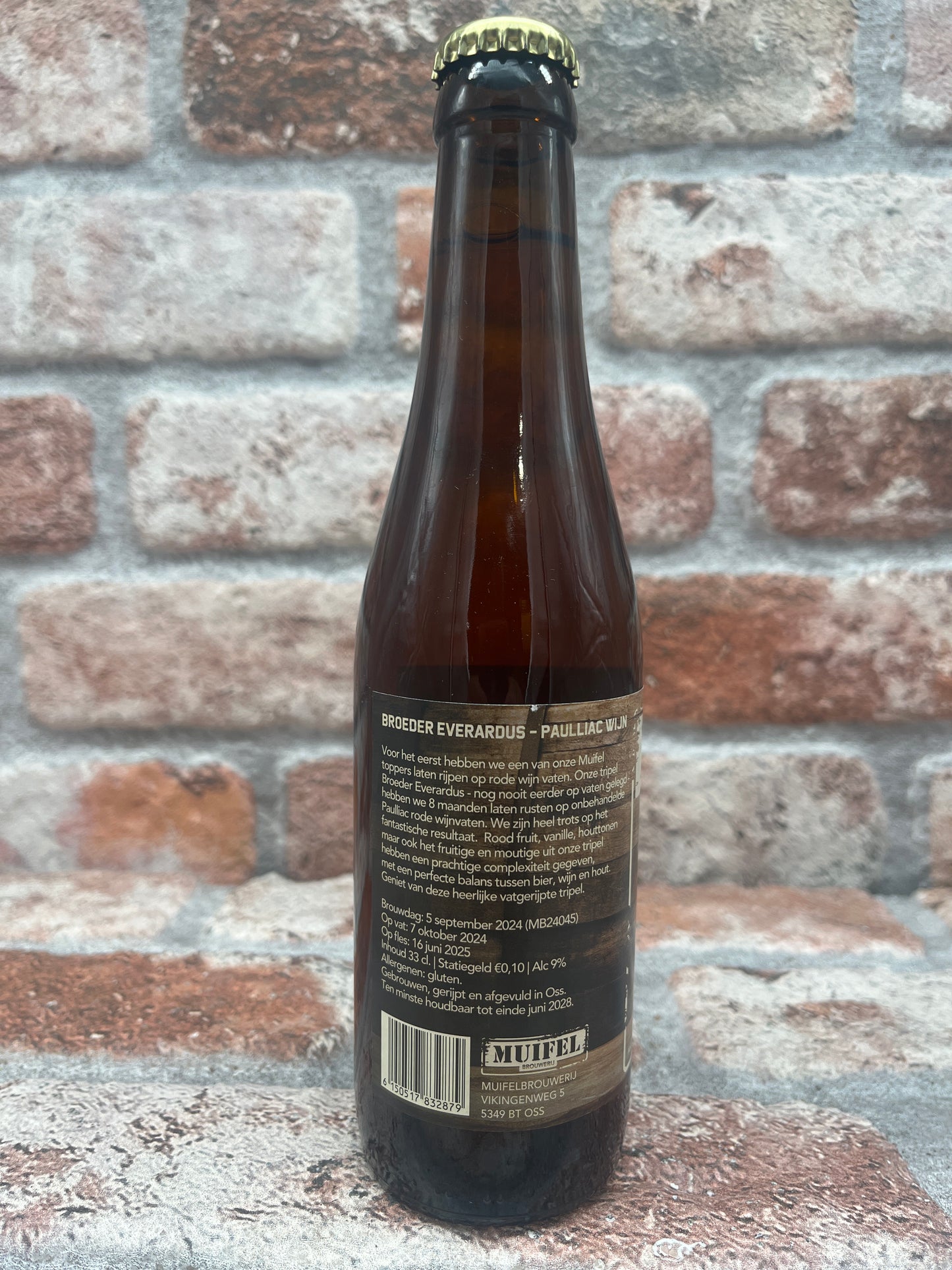 Muifel Brouwerij Cask-maturato #18 Broeder Everardus Paulliac Vino rosso 2025 Tripel - 33 CL