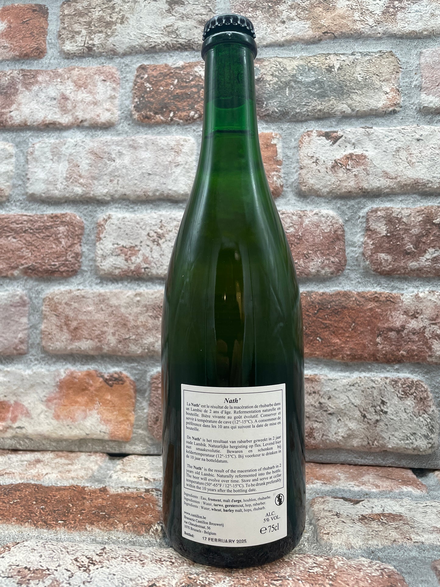 Cantillon Nath Label 2023 (BD 17-02-25) 2024 Lambic/Gousing - 75 CL