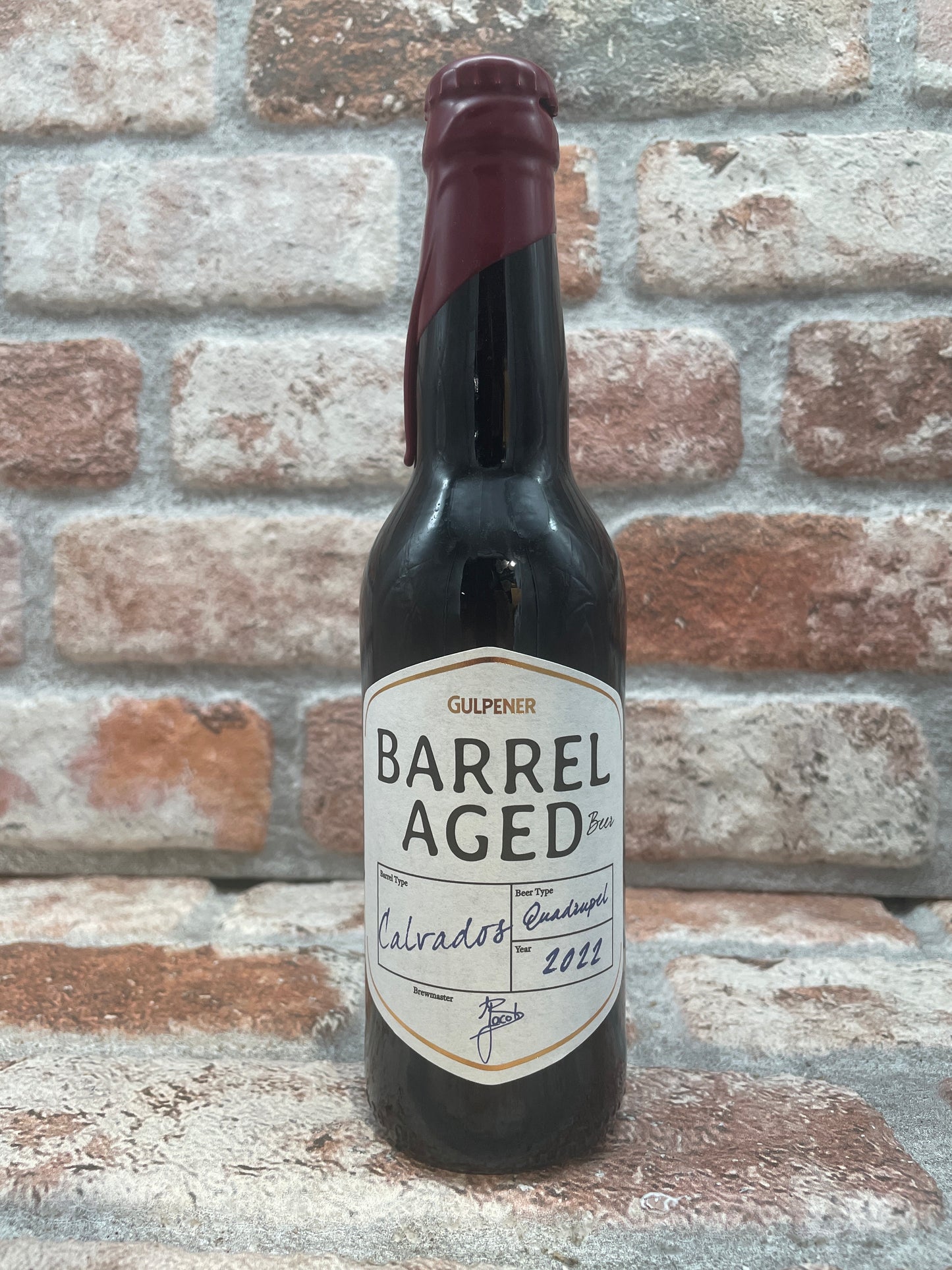 Quadrupel invecchiato in botte Gulpener _ Calvados 2022 Quadrupel - 33 CL