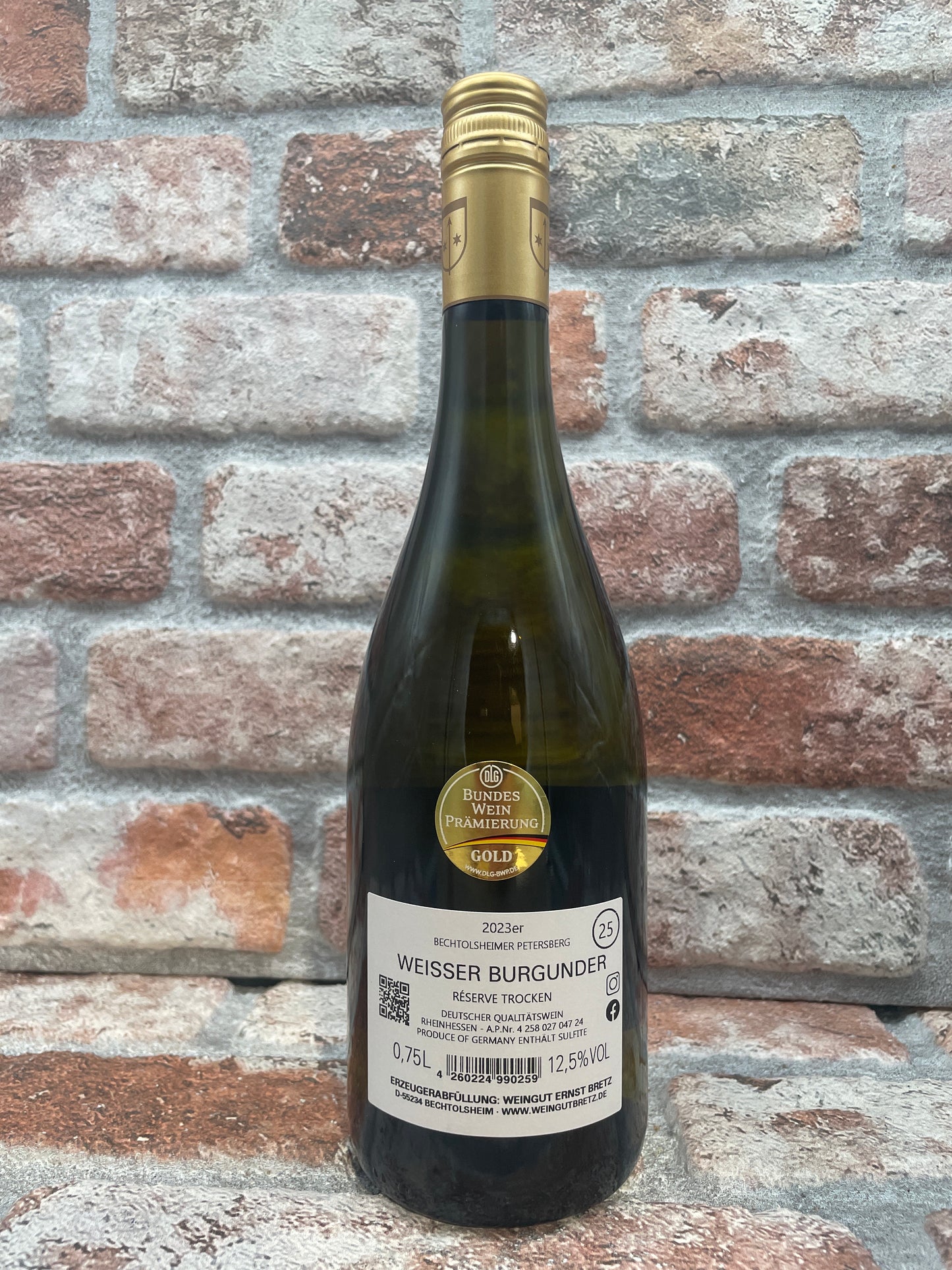 Bretz Weisser Burgunder Réserve Trocken 2023 Vino - 75 CL
