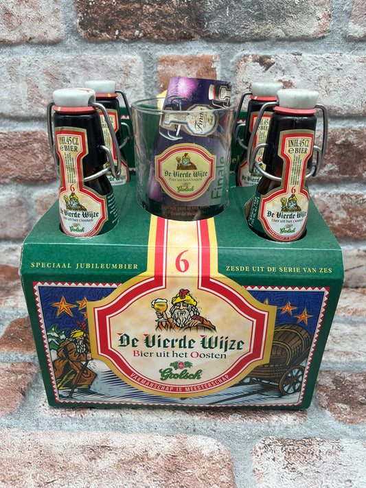 Grolsch Anniversary set birra 6 x 4 bottiglie più 6 bicchieri in onore dei 100 anni della bottiglia swing-top 1997 - 44 CL