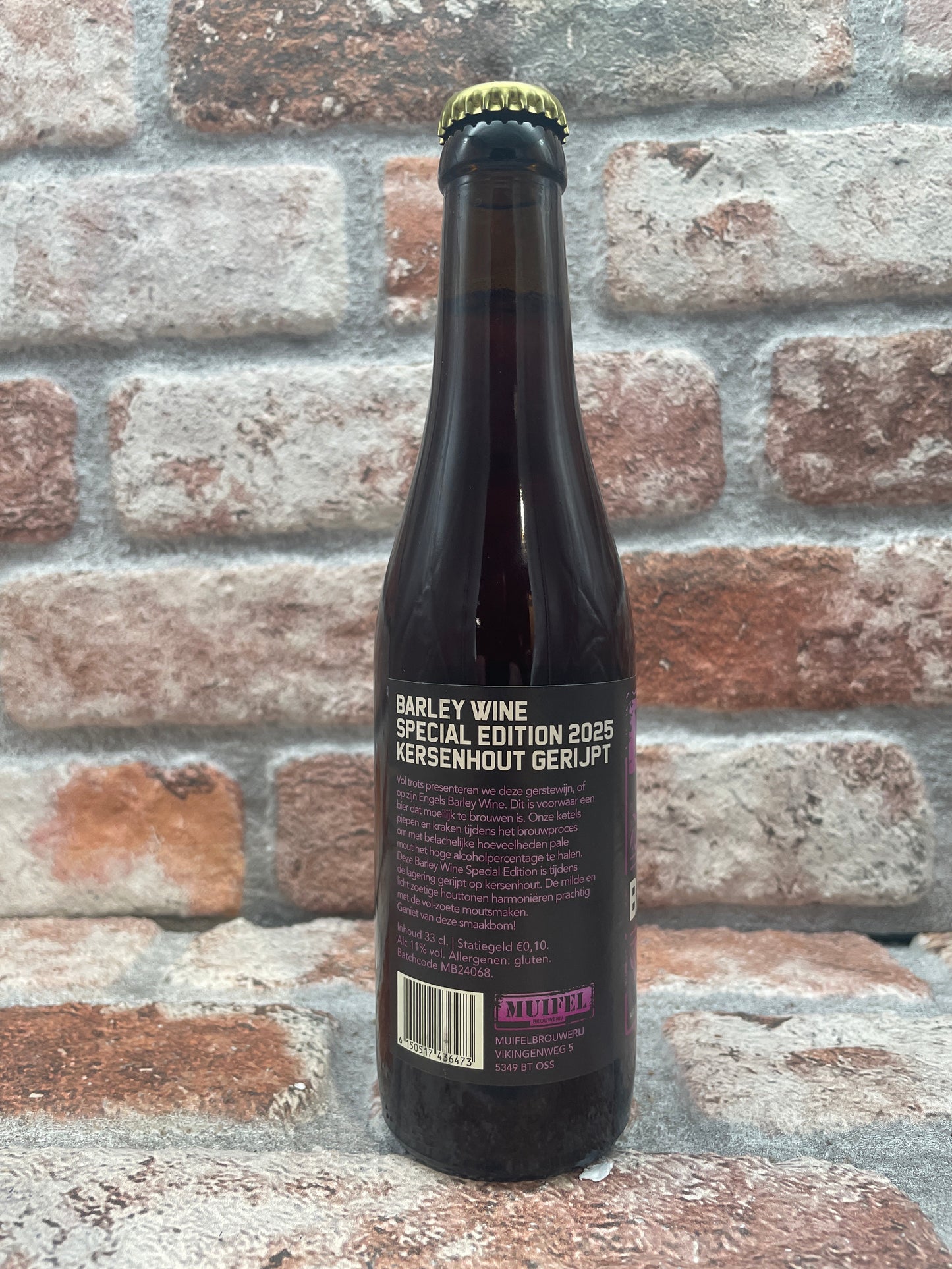 Muifel Brouwerij Barley Wine Edizione Speciale 2025 Cherry Wood Aged 2025 Barleywine - 33 CL