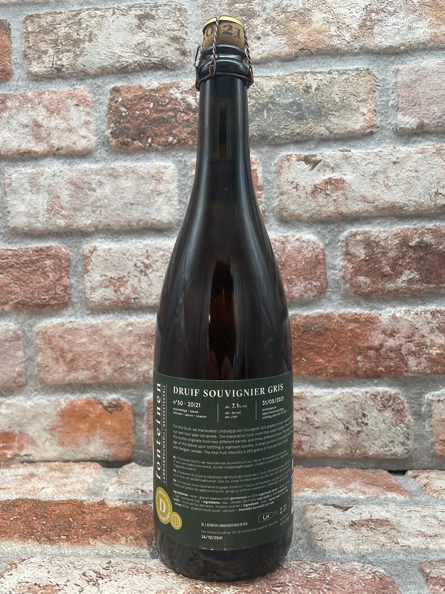 3 Fonteinen Grape Souvignier Gris 2021 Lambic/Geuze - 75 CL