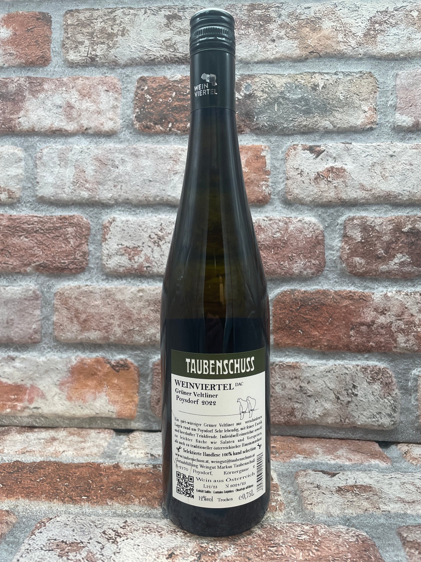 Weingut Taubenschuss Poysdorf Gruner Veltliner 2022 Wijn - 75 CL