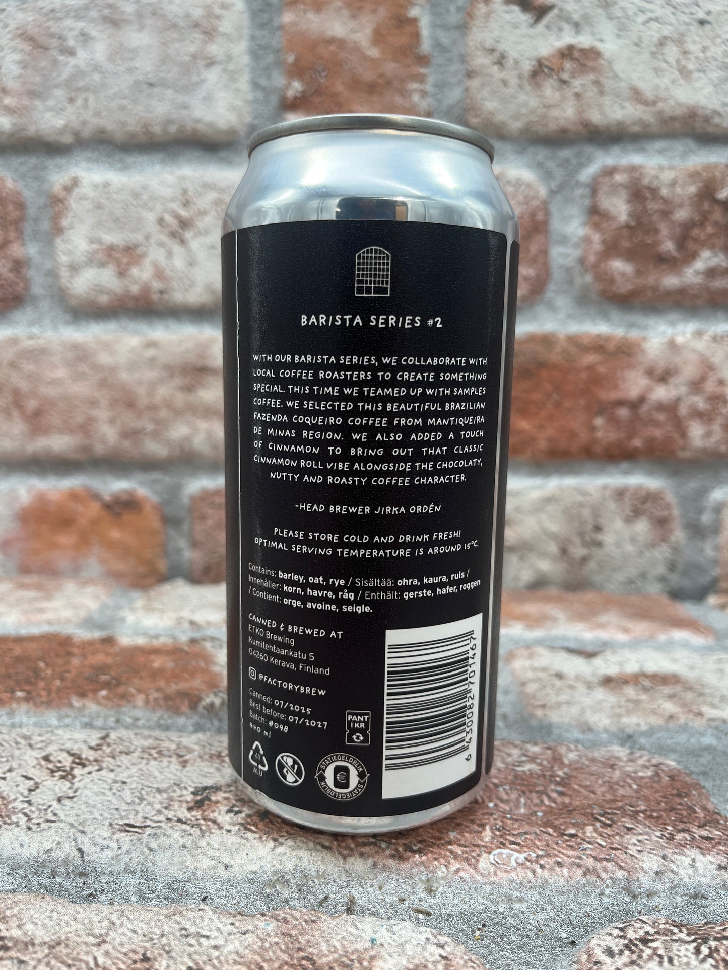 Factory Barista Series #2 (Caffè brasiliano e cannella) Stout - 44 CL