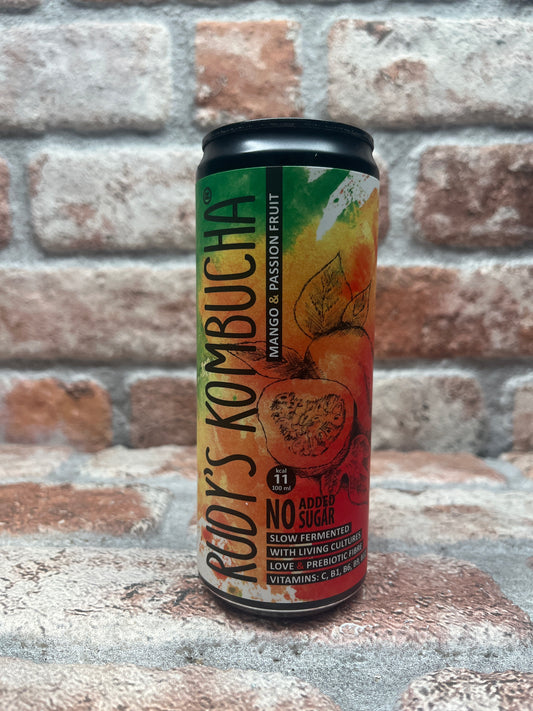 Rudy's Kombucha Frutto della passione e mango Alcool - 33 CL