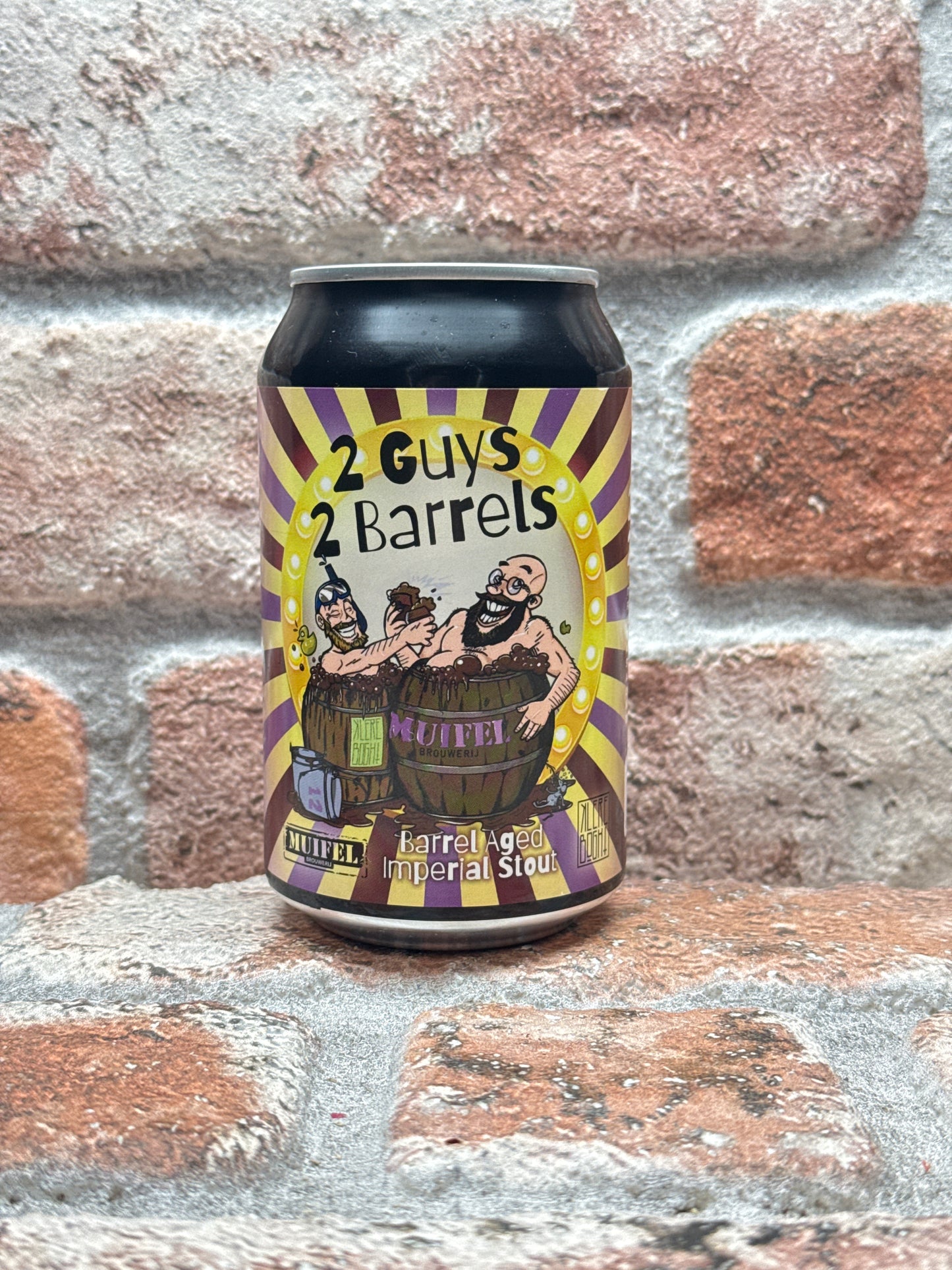 Muifelbrouwerij 2 Guys 2 Barrels Barrel Aged Double Mash Stout - 33 CL