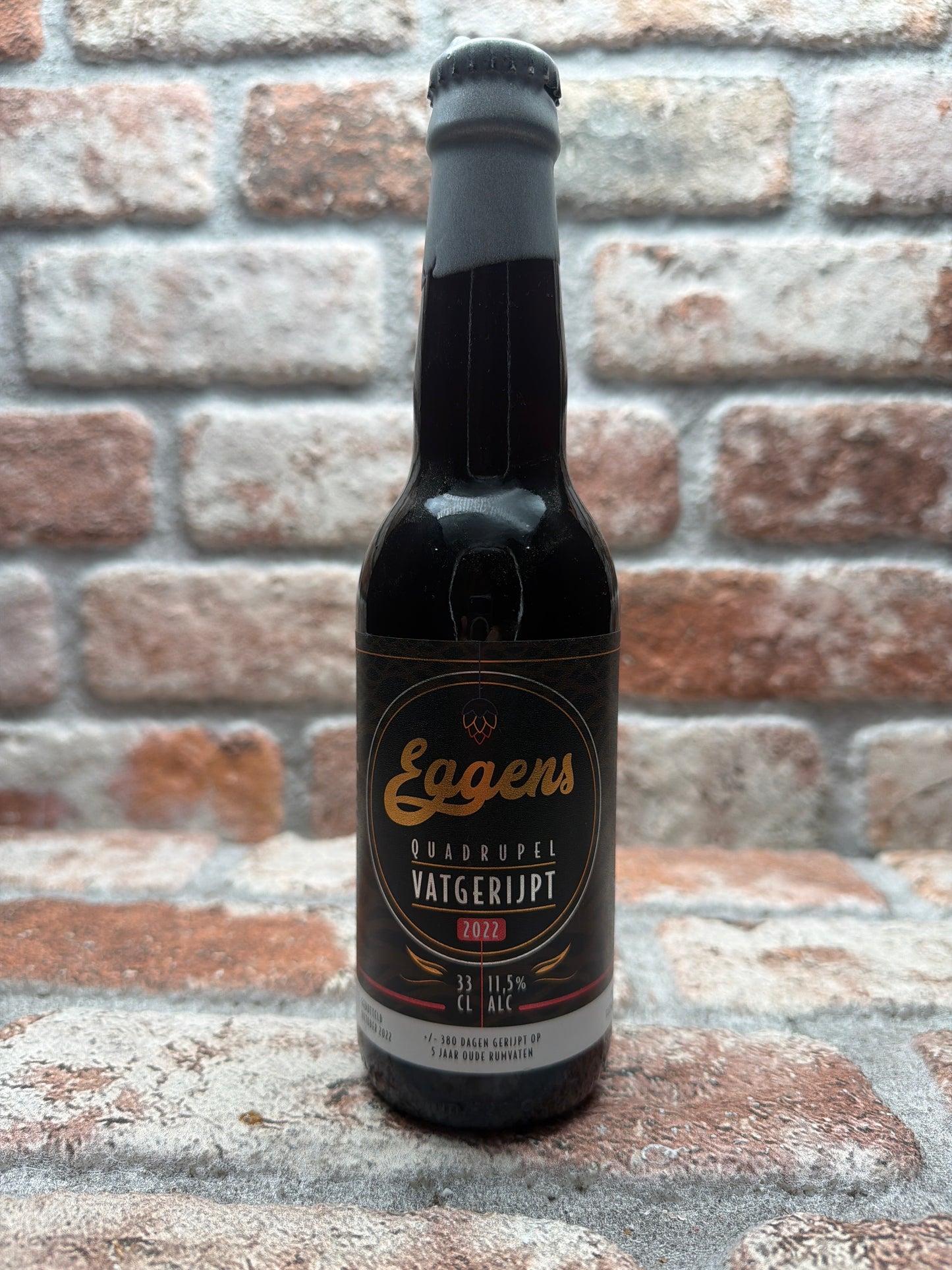 Eggens Quadrupel Vatgerijpt 2022 - 5 Jaar Oude Rumvaten Barleywine - 33 CL