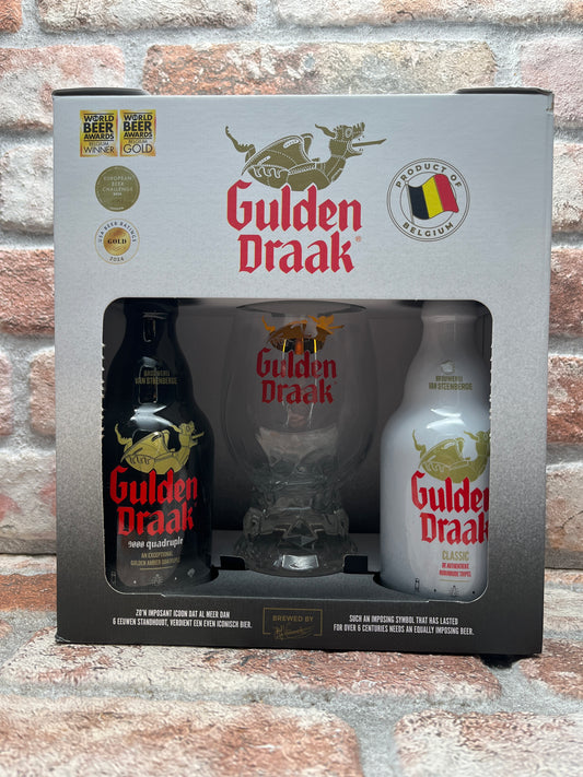 Confezione Regalo Gulden Draak 2 Birre Con Bicchiere - 33 CL