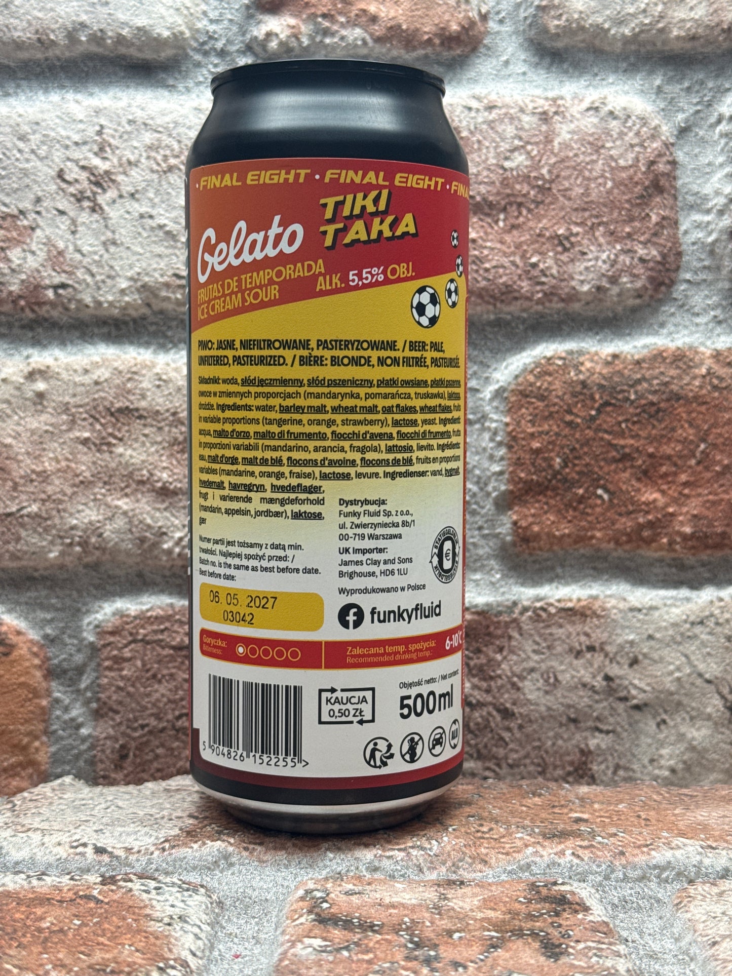 Funky Fluid Gelato: Tiki Taka (Final Eight - Spain) Sour - 44 CL