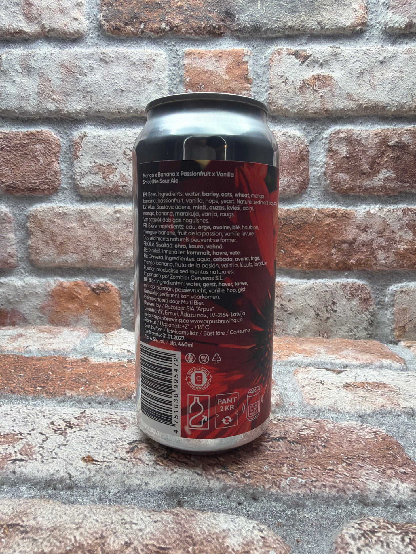 Ārpus Brewing Co. Mango X Banana X Passionfruit X Vanilla Smoothie Sour Ale - 44 CL