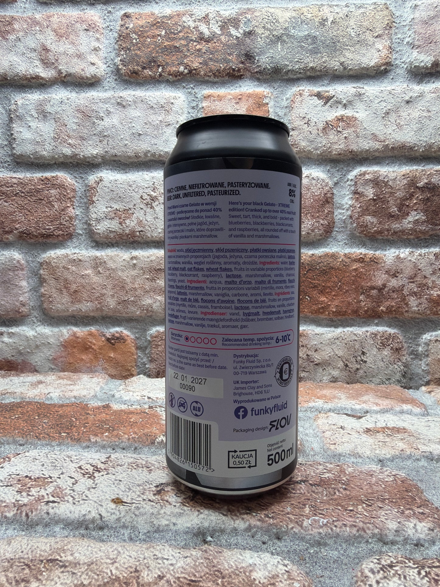 Funky Fluid Gelato Extreme: Neon Black Sour - 44 CL