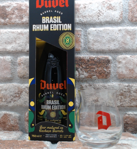 Duvel Distintivo invecchiato in botte n. 8 Edizione di rum brasiliano incl.Bicchiere Tripel - 75 CL