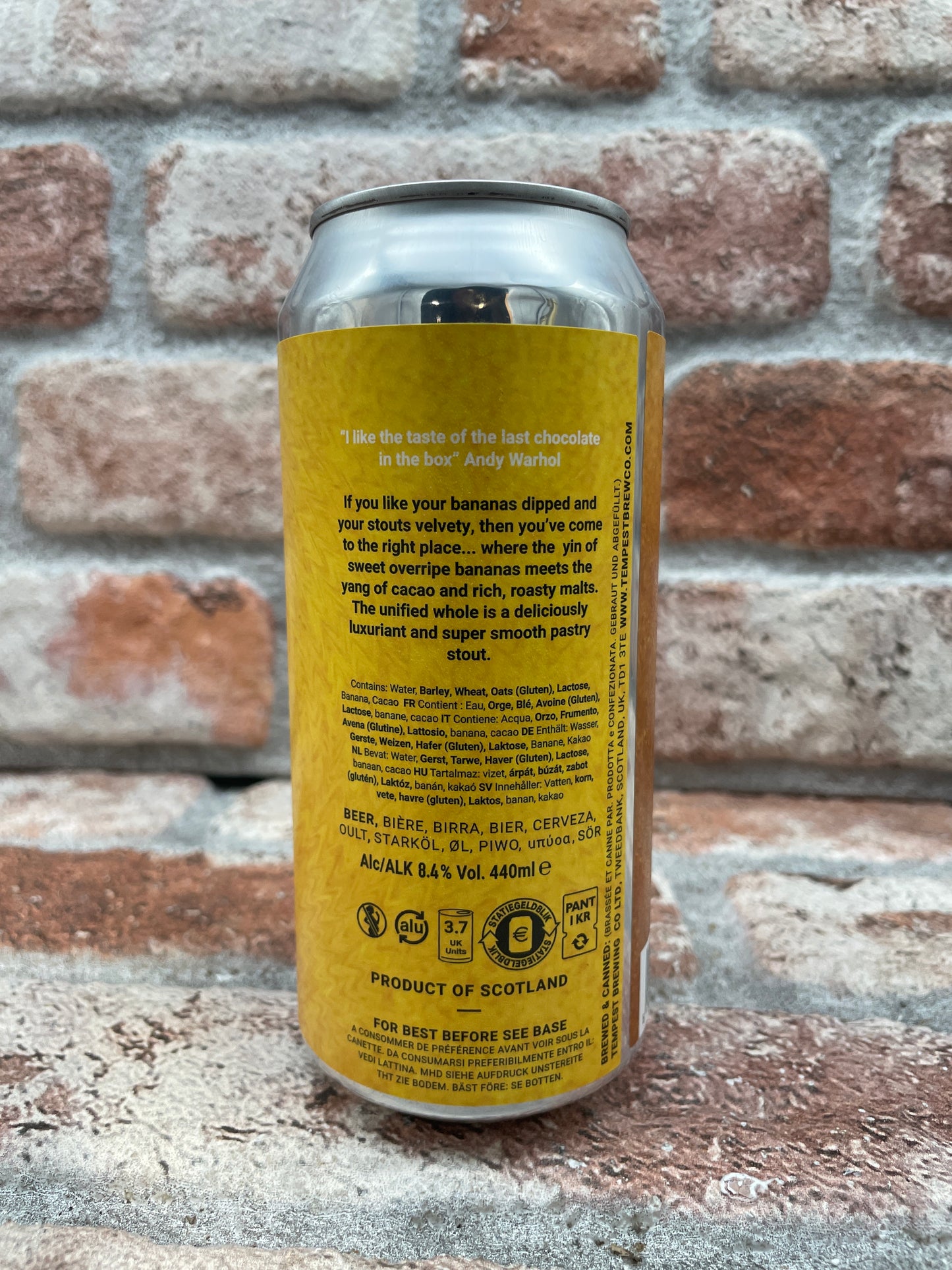 Tempest Band Andy Warhol Banana Milk Stout - 44 CL