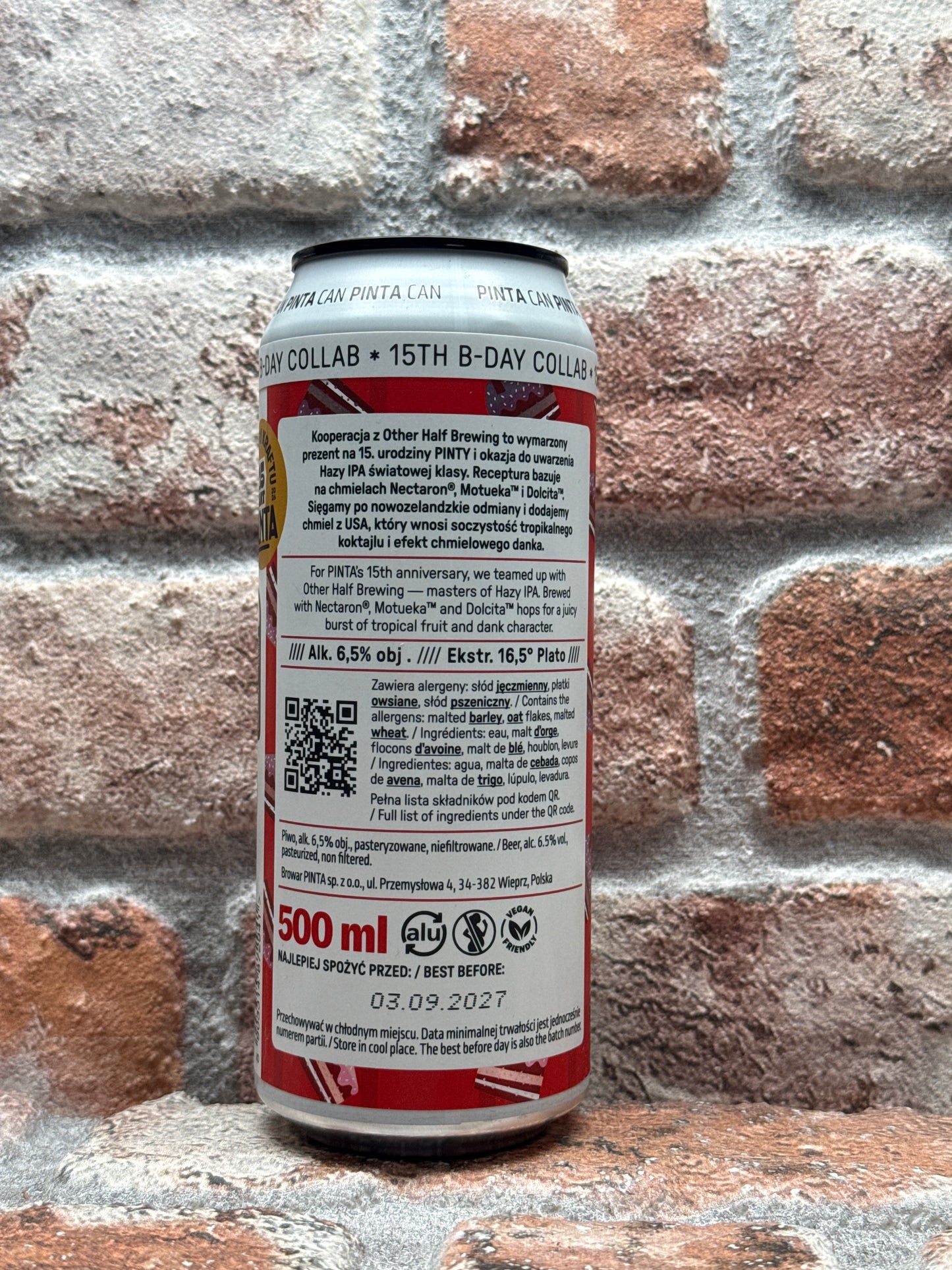 PINTA Perfect Piece (15th Anniversary Other Half Collab) IPA - 50 CL