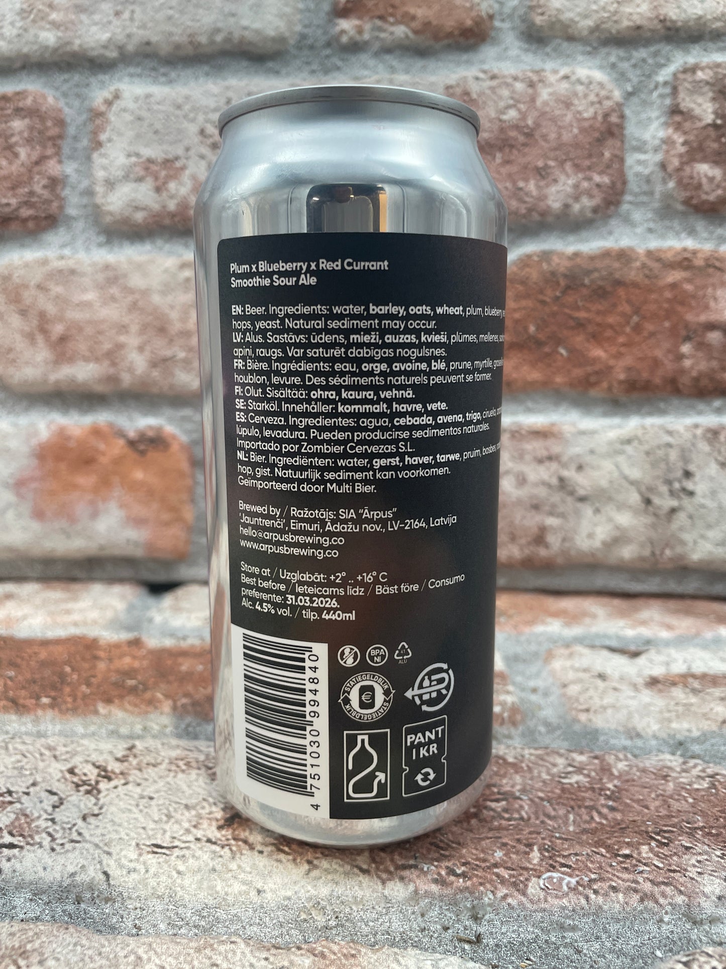 Ãrpus prugna x mirtillo x ribes rosso Smoothie Sour - 44 CL