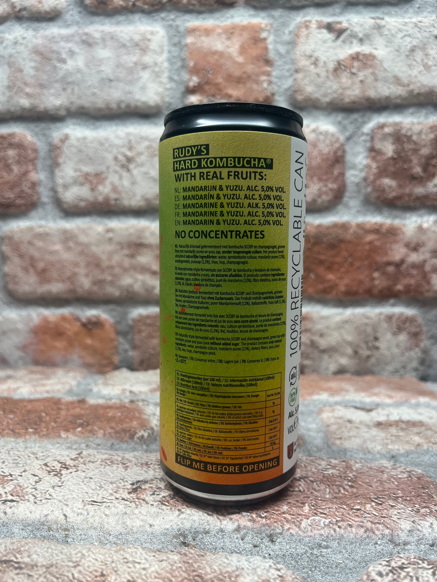 Rudy's Kombucha HARD Mandarino e Yuzu Kombucha - 33 CL