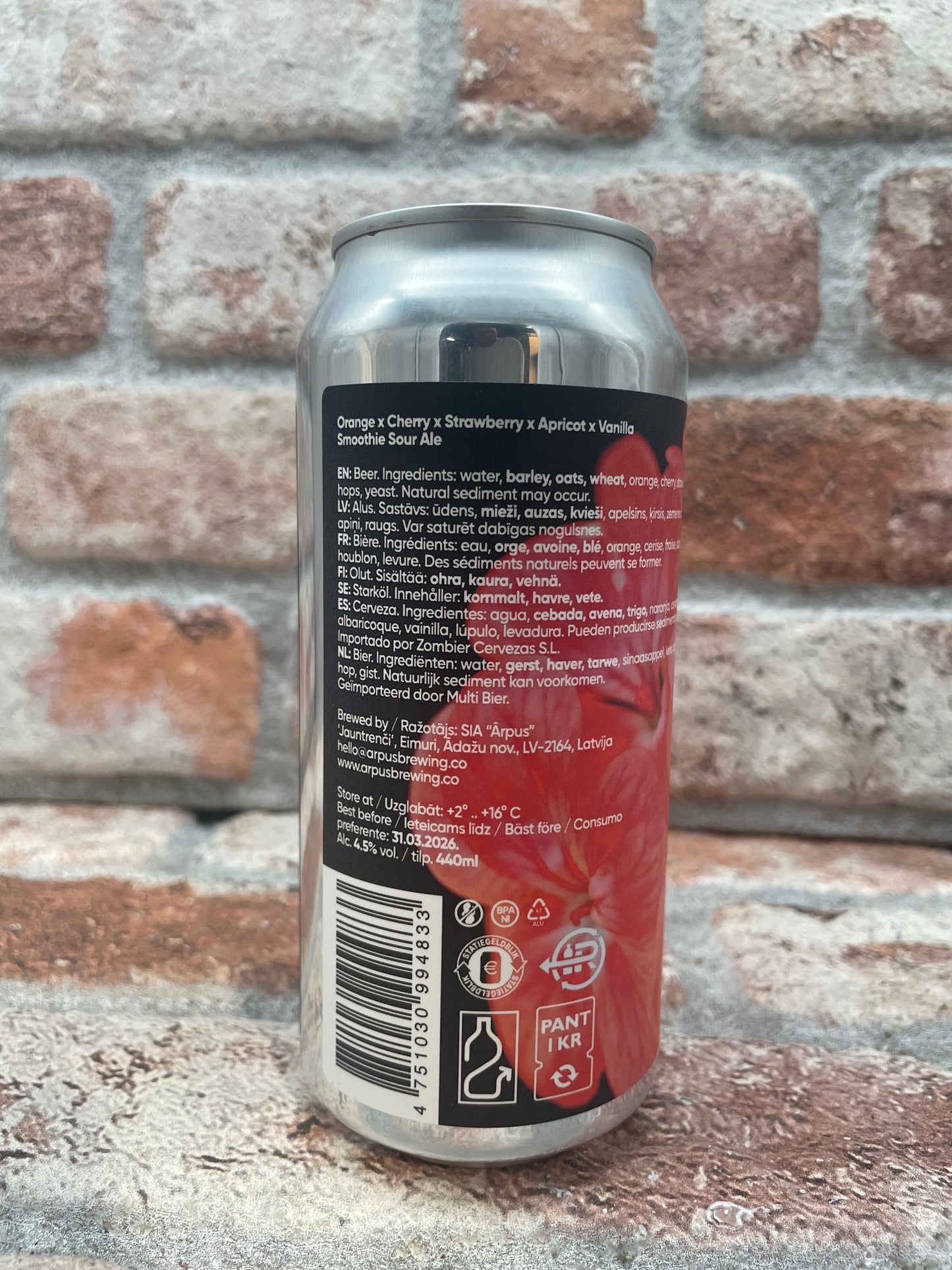 Ãrpus Arancia x Ciliegia x Fragola x Albicocca x Smoothie Sour alla Vaniglia - 44 CL