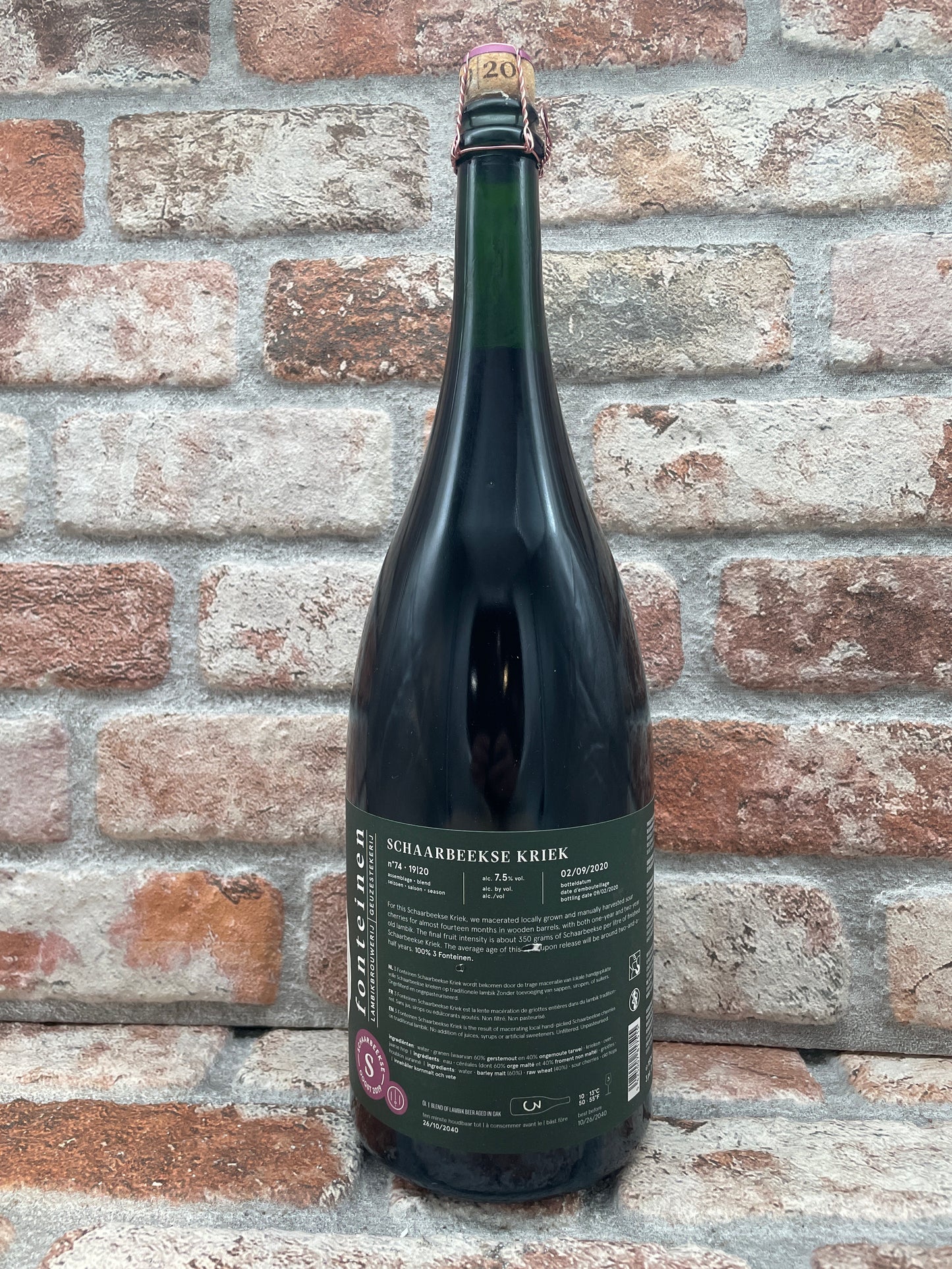 3 Fonteinen Schaarbeekse Kriek Harvest 2019 (Stagione 19/20) Miscela No.74 2020 Lambic/Geuze - 3 L