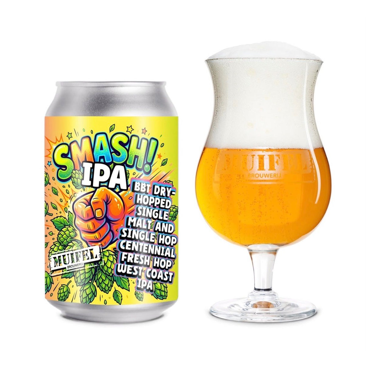 Muifelbrouwerij BBT Dry-hopped Single Malt And Single Hop Centennial Fresh Hop West Coast  IPA (2027)